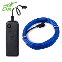 1M 3M 5M fil EL néon stroboscopique lumière électroluminescente paquet de batterie de fil El pour les fêtes et la décoration de noël