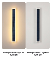 Lampes solaires longues à LED pour l'extérieur, pour couloir, balcon, mur, jardin, villa, décoration, lumière murale solaire extérieure