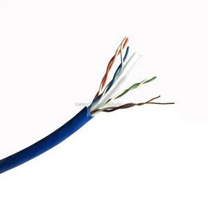 猫6电缆通过测试纯铜24awg 2pr 4pr 305m 1000ft 0.56 utp cat6室内电缆