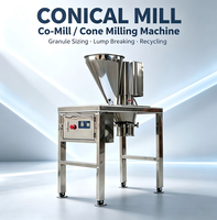 Broyeur conique en acier inoxydable pour matériaux humides et secs, granulateur de matériaux en vrac, machine de réduction de taille pour le recyclage alimentaire et chimique
