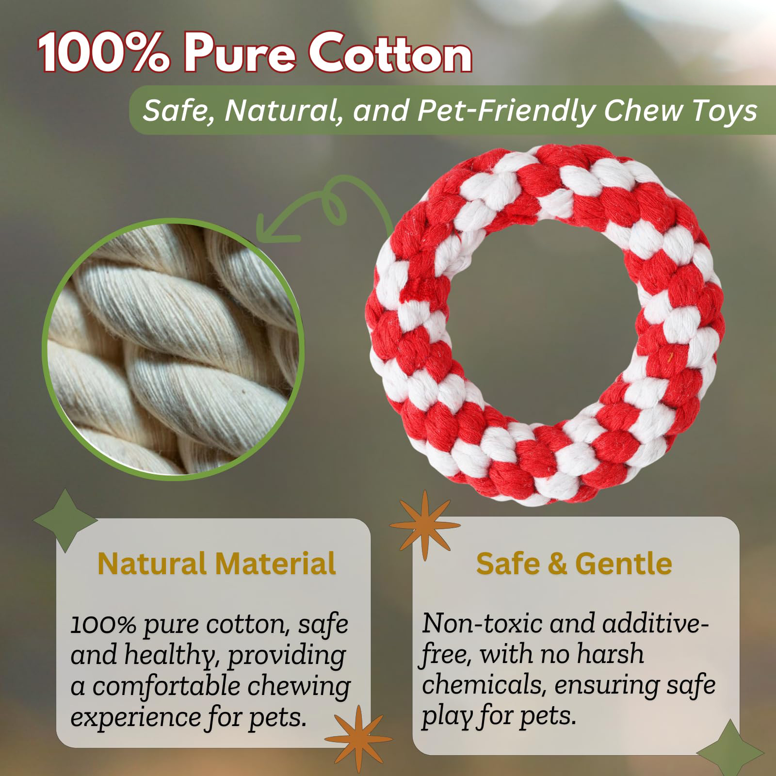 Woven Round Donut Cotton Pet Rope Toys Durable Safe Non-Toxic Teeth  Cleaning Interactive Dog Chew Toy| Alibaba.com