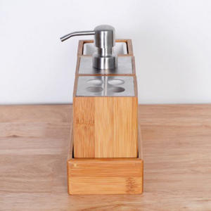 Custom Logo <strong>Bamboo</strong> Bath Storage Box <strong>Set</strong> for Home and Hotel Three-piece <strong>Washing</strong> Toothbrush Mouthwash Cup Collection - Product Image 3