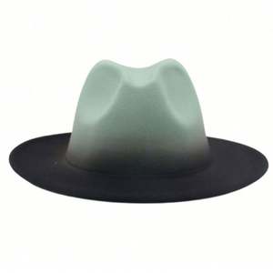 Nuevo Sombrero Fedora de Fieltro con Degradado de Dos Tonos para Otoño e Invierno, Estilo Francés, Pintado con Spray, para Hombre y Mujer - Product Image 6