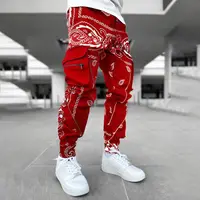 Madmext Claret Red Camouflage Trousers