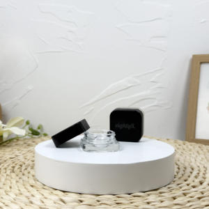 <b>Glass</b> Wax Oil Containers 3ml 5ml 7ml 9ml Opaque Square Child-Resistant Concentrate <b>glass</b> Jars With CR Lids - Product Image 2