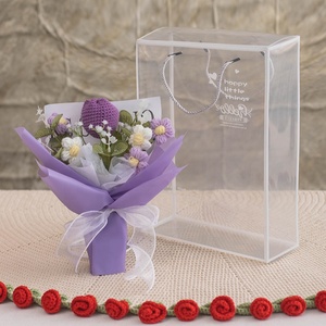 Ramo de Tulipanes y Rosas Tejidas a Crochet, Hechas a Mano, en Caja de Regalo para el Día de la Madre, Navidad, Decoración para el Hogar y Bodas - Product Image 6