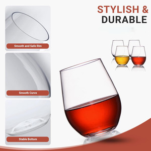 Custom Logo PET Plastic Egg-Shaped <b>Reusable</b> Wine <b>Cups</b>-Drop Resistant & Anti-Break Customized Color for Business Gifts - Product Image 5