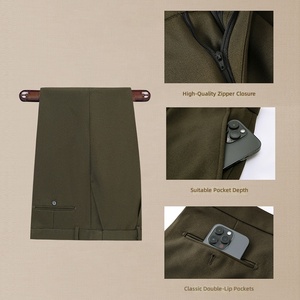 Conjunto de Chaqueta y Pantalones Zhongshan Verde Caqui para Ceremonia de Boda, <span class=keywords><strong>Traje</strong></span> Tradicional Chino para <span class=keywords><strong>Padre</strong></span> de la Novia o <span class=keywords><strong>del</strong></span> <span class=keywords><strong>Novio</strong></span> - Product Image 4