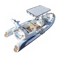 Bateau à côtes en fibre de verre Hypalon Orca Rib 580 de Offre Spéciale pieds avec moteur hors-bord