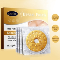 SADOER Beauté du Corps Poitrine Améliorante Raffermissante Repulpante Patch Mammaire Hydratant Nourrissant Façonnage du Sein Masque Doré