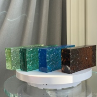 Blocs de verre solides durables en gros, polis à la machine, design moderne, pour la décoration murale intérieure/extérieure de cuisines, salles de bain et hôtels