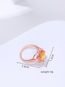 Anello a Forma di Cuore per Donne, Stile Dolce, Accessorio da Dito per Uso Quotidiano - Product Image 4