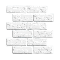 Autocollants muraux imperméables en PVC ignifuges de style géométrique moderne avec un design de brique 3D pour la décoration de la maison
