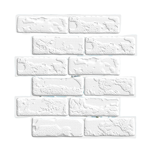 Modern Geometric Style PVC Fireproof Self-adhesive Waterproof <b>Wall</b> <b>Stickers</b> with 3D Brick Design <b>for</b> Home Decoration - Product Image 1