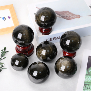 Wholesale Natural Stones and <b>Crystal</b> Craft Golden Obsidian Healing <b>Crystal</b> Decoration for Fengshui - Product Image 4