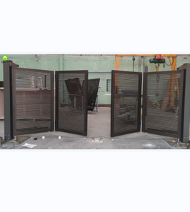 Hiện đại cơ giới kim loại gấp cửa chính thiết kế chất lượng cao nhà tự động nhôm Bifold đường lái xe cổng cho biệt thự nhà - Product Image 1