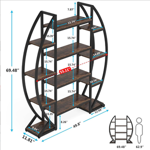Support à plantes en bois contemporain et écologique de 70 pouces pour intérieur/extérieur, support carré pour fleurs, avec rangement pour lampes de culture, modèle SXV-1 pour utilisation au sol - Product Image 4