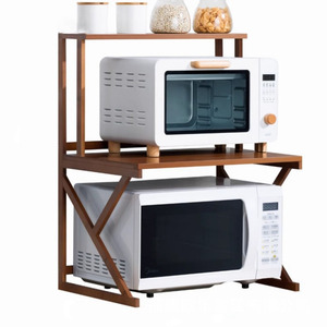 Estantes de almacenamiento para cocina para ollas arroceras, hornos y microondas; artículos de almacenamiento para encimeras y escritorios; hechos a medida con bambú y - Product Image 5