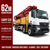 Pompe à béton Sany C10 62m Mercedes Benz Arocs d'occasion 2020 44T, Pompe à béton Sany Benz 62m d'occasion Exportation Chine