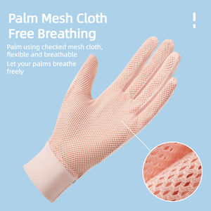 Gants de conduite d'été pour femmes <span class=keywords><strong>UV</strong></span> Sun Against Sunscreen Non Slip Cycling Car Mitten Gloves - Product Image 5