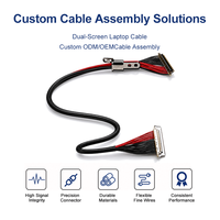 Câble LVDS personnalisé haute performance ICape, conducteurs en cuivre plaqué argent, pas de 0,5 mm, connecteurs A/A 30 broches, stable
