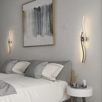 Appliques murales de luxe pour chambre à coucher, salon, escalier, couloir, style nordique, noir et or, 3 couleurs, variateur d'intensité LED