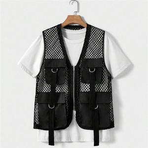 Chaleco de Malla Personalizado 100% Poliéster, Estilo Urbano, Moderno, con Múltiples Bolsillos para Hombre - Product Image 1