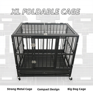 Gabbia per Cani XL Pieghevole Traspirante in Acciaio Inossidabile con Vassoio per Toilette - Product Image 2