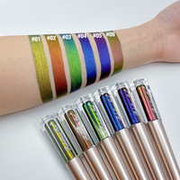 6 couleurs caméléon chrome liquide duochrome fard à paupières haute pigmentation multichrome métallique miroitant fard à paupières