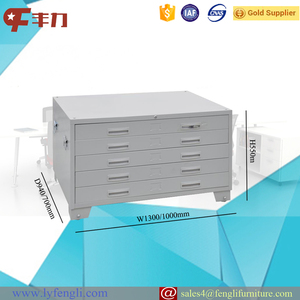 5-Drawer Foldable Modern Steel Map File Cabinet for Warehouse & Workshop Office Drawings Storage - Product Image 5