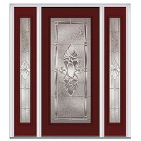 Porte extérieure moderne résistante aux intempéries, porte principale composite double en fibre de verre