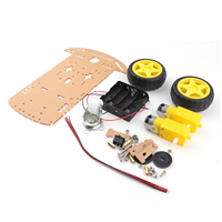 Kit de chasis de coche robot inteligente 2WD con motores de codificador óptico y caja de batería 18650 compatible con Arduino