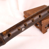 Tuyau de flûte Bawu Ba Wu en bambou noir naturel Nouveau produit en G Key pour débutants en musique avec conception à trou ouvert