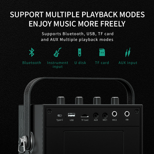 60 watt 5000mAh có thể sạc lại pin công suất lớn Bluetooth <span class=keywords><strong>PA</strong></span> loa với Mic Loa Karaoke Di động đặt cuộc họp - Product Image 6