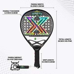 Racchetta da <span class=keywords><strong>Padel</strong></span> in Fibra di Carbonio 12K Personalizzata, 38mm Sand Diamond, Leggera e Portatile, Colore Oro - Product Image 6