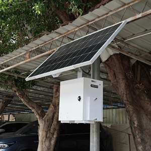 Système <span class=keywords><strong>de</strong></span> vidéosurveillance solaire avec caméra IA, montage direct, panneau 200W, rotatif, étanche IP66, carte SD, cloud, audio bidirectionnel, complet - Product Image 5