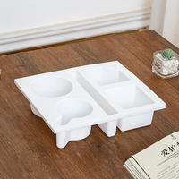 Boîte de rangement multifonctionnelle en bois massif moderne avec plateau de présentation pour collations, café, téléphone et télécommande