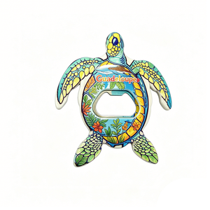 Décapsuleur magnétique personnalisé en forme de tortue, souvenir touristique de la Guadeloupe, des Maldives et de <span class=keywords><strong>Tahiti</strong></span>, aimant de réfrigérateur - Product Image 1