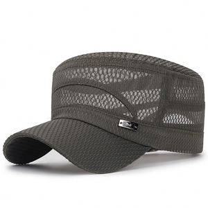 Wholesale Summer New Full <b>Net</b> Flat <b>Top</b> Sun Hat Outdoor Unisex Dress Mesh Camp Hat Sports Cap 100% Polyester Sporty - Product Image 6