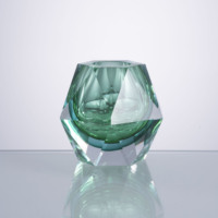 Bouteille d'arôme en cristal facetté, diffuseur à bâtonnets en forme de prisme pour parfum d'intérieur et décoration de spa