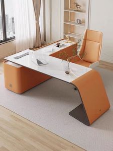 Mueble de oficina moderno, escritorio MDF de madera de alta tecnología, jefe gerente en forma de L, escritorio de oficina ejecutiva - Product Image 4