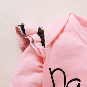 Ropa para Bebés Recién Nacidos, Mono de una Pieza con Estampado de Letras, Traje de Tres Piezas con Camuflaje para Niña - Product Image 4