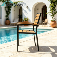 Chaise pliante empilable portable en aluminium pour jardin et extérieur, finition résistante aux UV, imperméable, écologique, pour cour et balcon