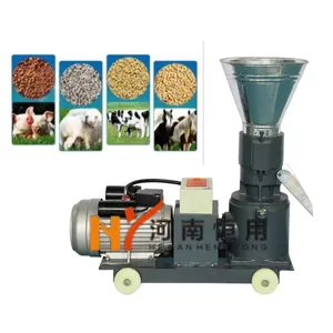 In landwirtschaft lichen Betrieben wird eine kleine Pelletier maschine für den Haushalt/Futter futter für Geflügel verwendet