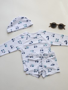 Costume da Bagno Personalizzato <span class=keywords><strong>per</strong></span> <span class=keywords><strong>Bambini</strong></span> Due Pezzi, Pantaloncini Estivi <span class=keywords><strong>per</strong></span> Ragazzi e Ragazze, Protezione Solare UV50+, Abbigliamento da Spiaggia - Product Image 2