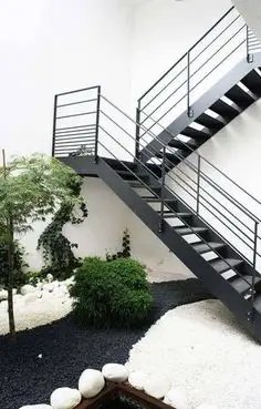 Contemporary wrought iron staircase design for marble outdoor metal stairs railing design in steel stair handrail