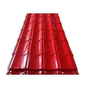 Prime lembar atap logam galvanis pra-cat lembar atap baja bergelombang papan lapis warna bergelombang