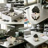 Boutons en nacre noire en forme de papillon, irréguliers, à deux trous, pour chapeaux carrés, tricots et pulls