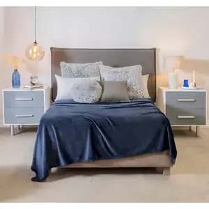 Manta Ligera aBliner Azul Marino, Lisa, de Microfibra, Rectangular, para Uso Doméstico, para las Cuatro Estaciones - Product Image 3