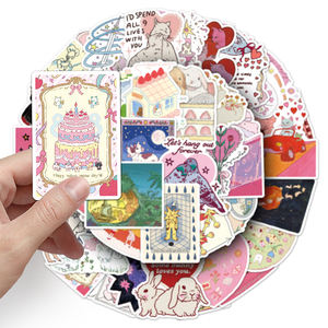 50pcs usine-direct romantique et rêveur personnalisé étanche décoratif conte de fées autocollants pour boules de cristal et papeterie - Product Image 6